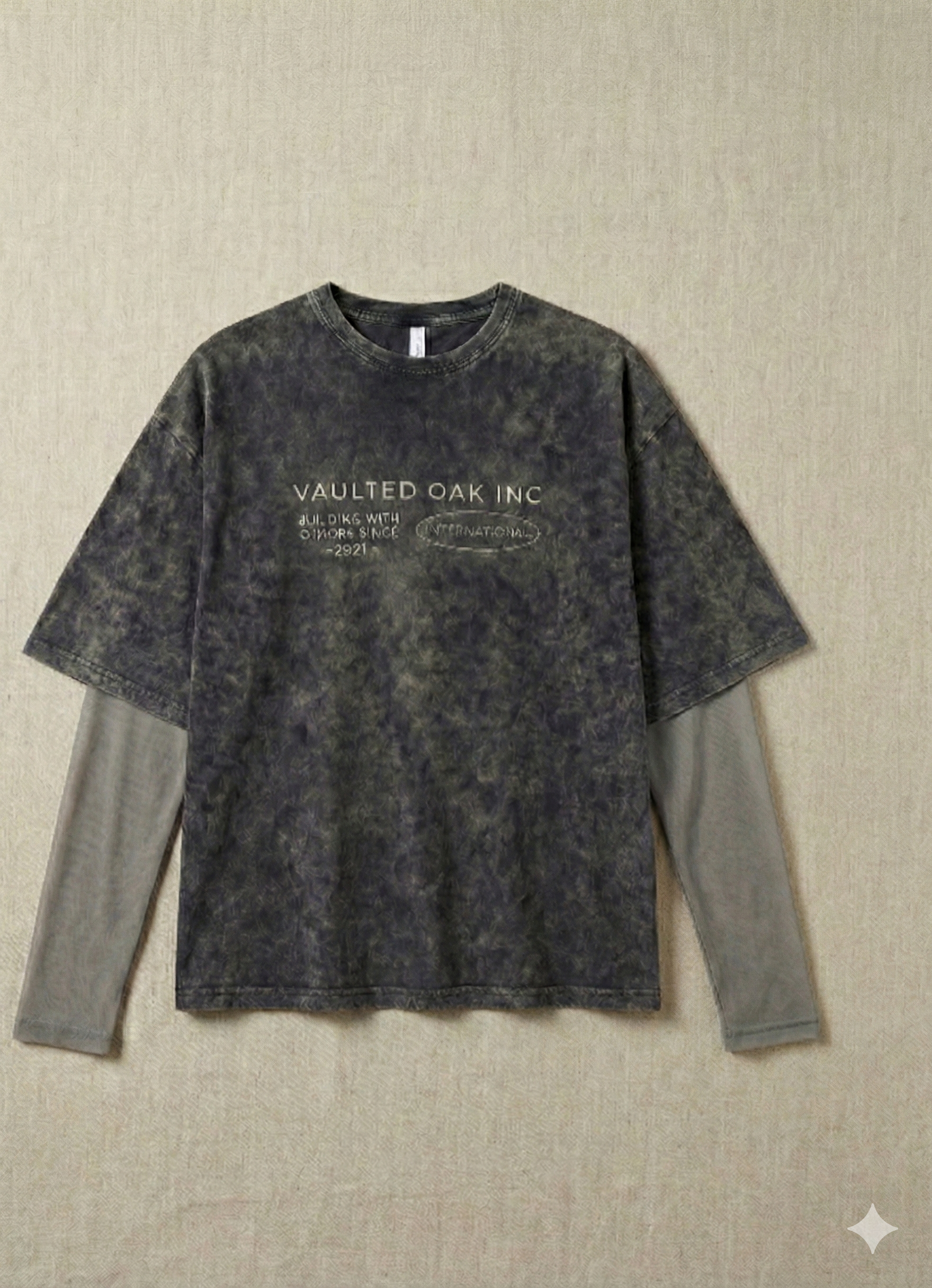 Vaulted Oak Mesh Layered Slate Tee - 2025